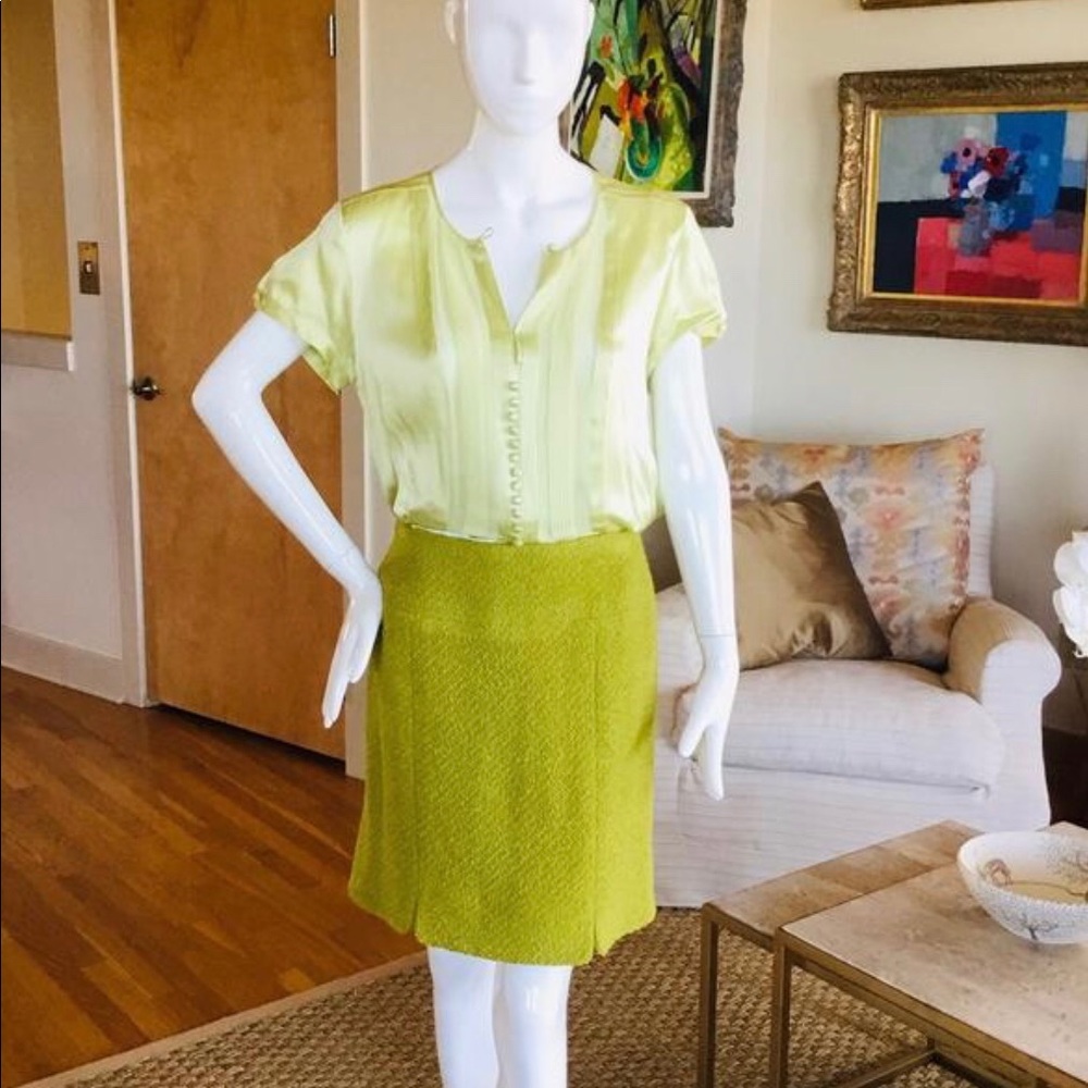 Chanel 1994 Autumn Collection Skirt Green